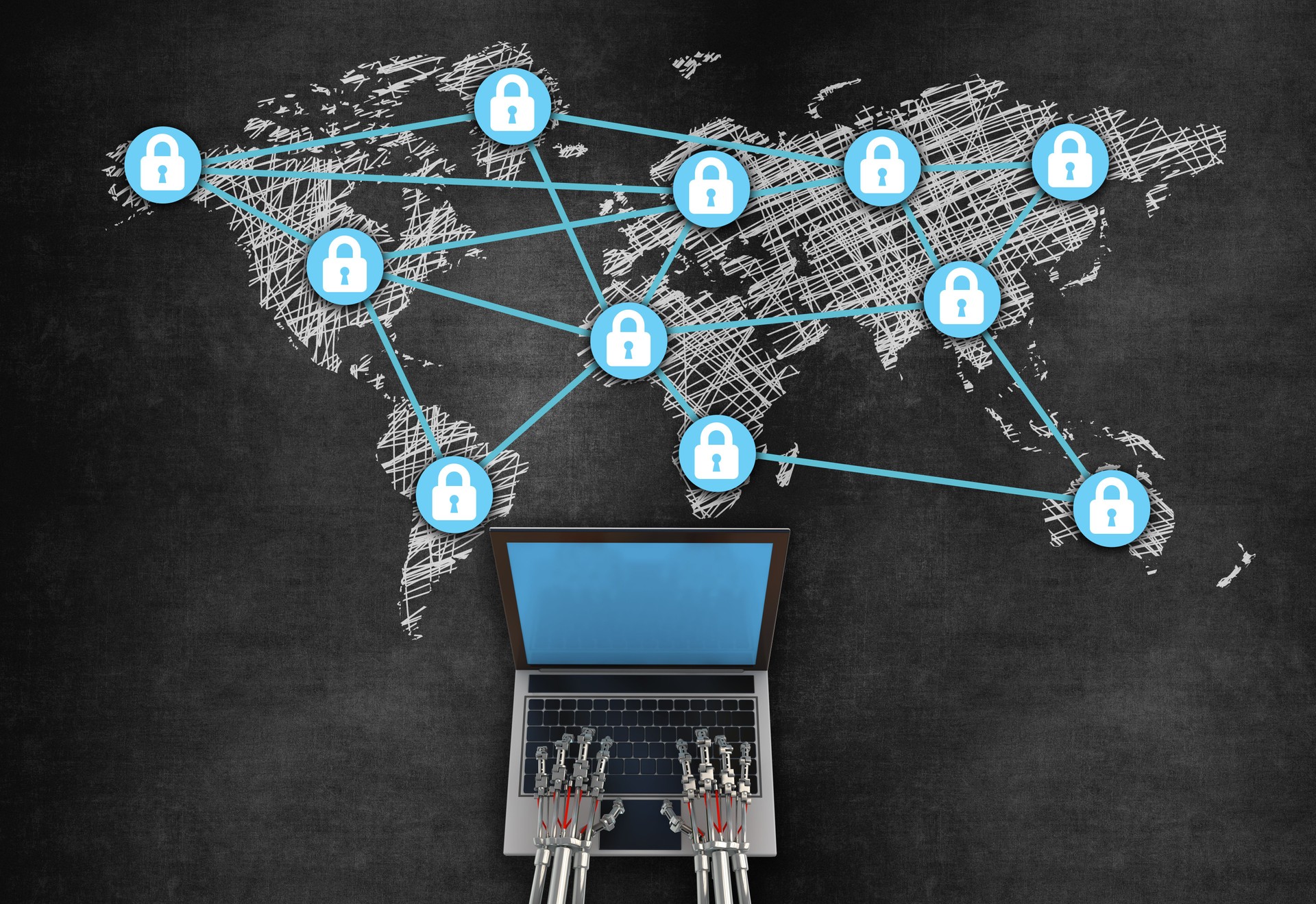 Computer Network Cyber Security Concept